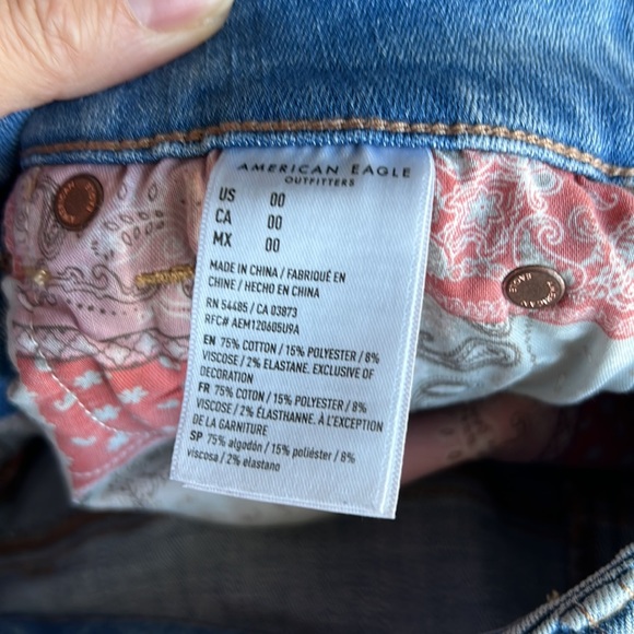 American eagle hi-rise shortie shorts size 00 like new - Picture 5 of 6